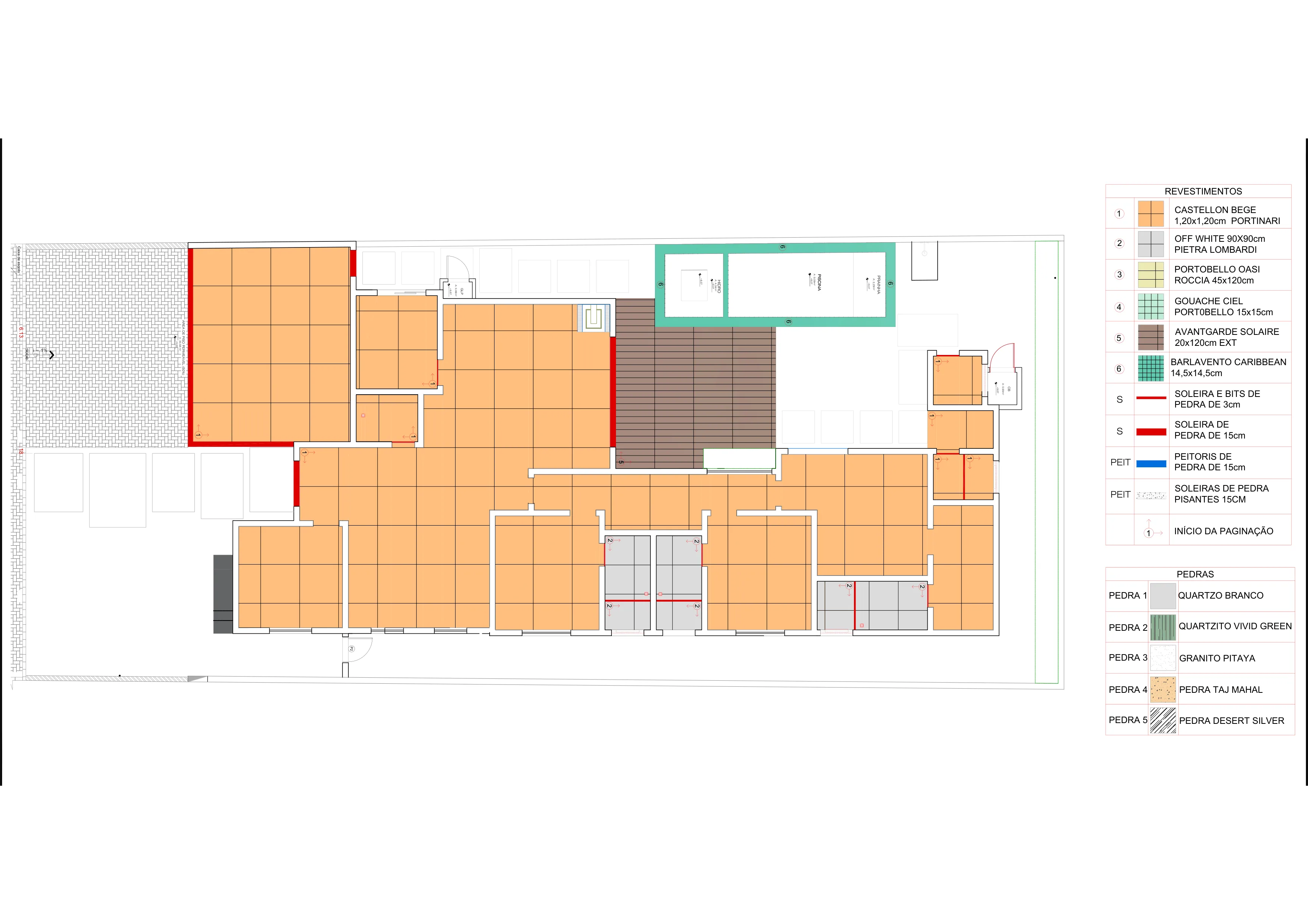 Pré-visualização de DETALHAMENTOS - PAGINAÇÃO DE PISO - PLANTA BAIXA