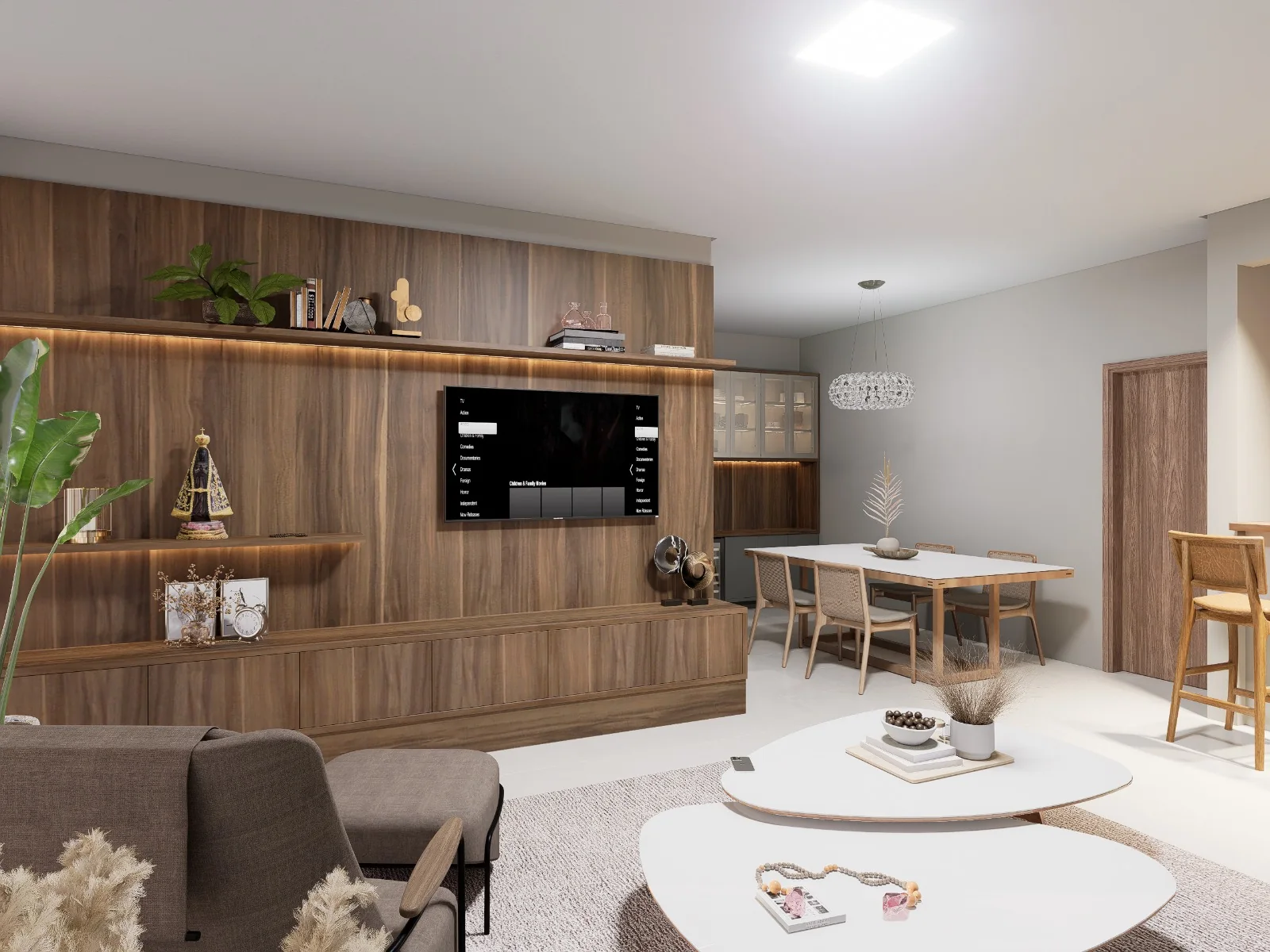 Sala de estar e jantar — perspectiva 02